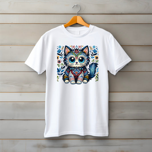 Folk Art Cat T-Shirt