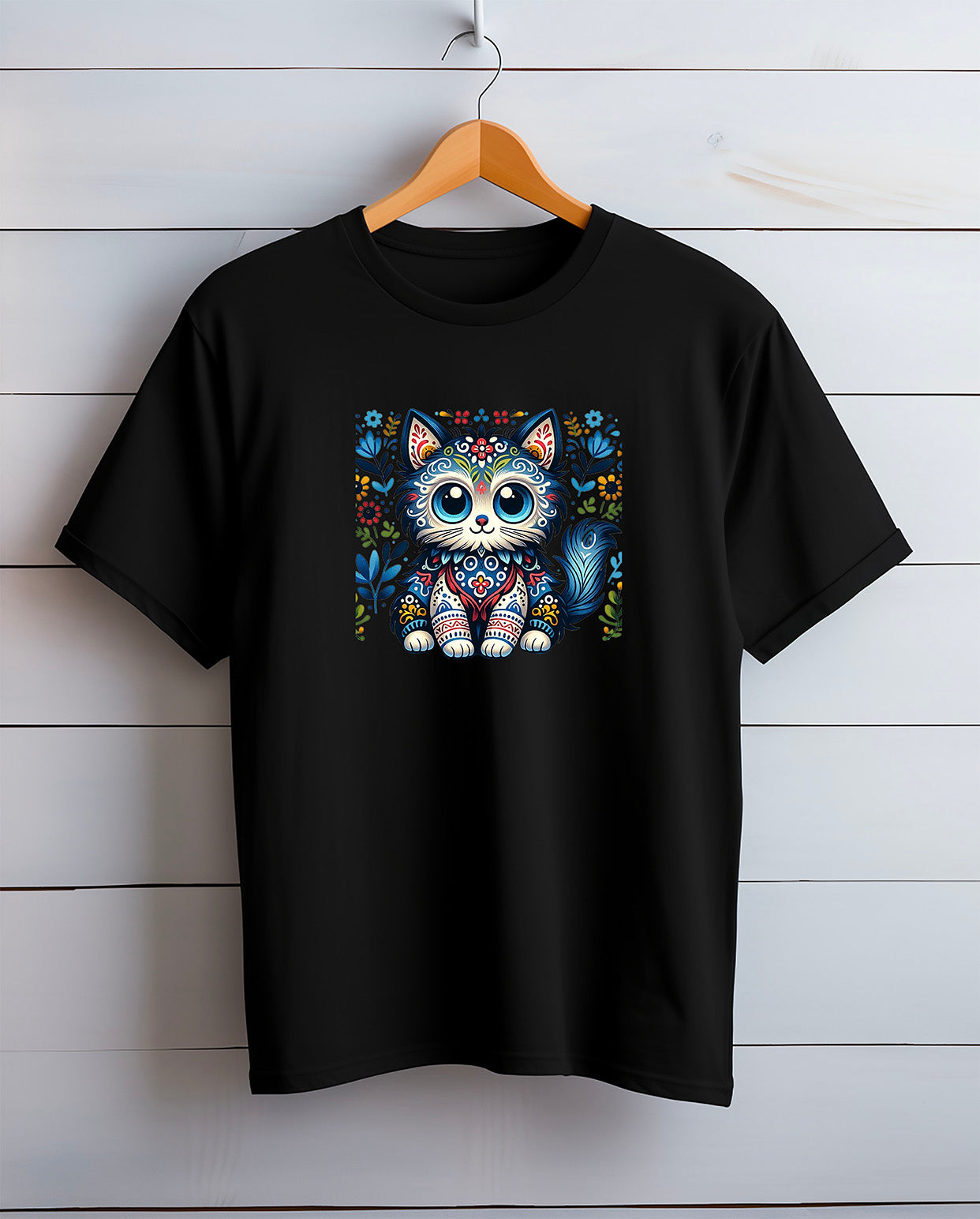 Folk Art Cat T-Shirt